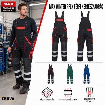 MAX WINTER REFLEX bélelt/téliesített mellesnadrág