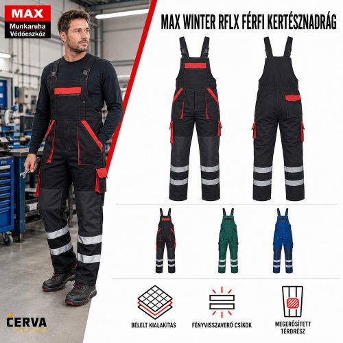 MAX WINTER REFLEX bélelt/téliesített mellesnadrág