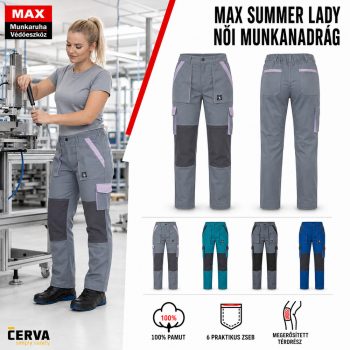  Cerva MAX SUMMER LADY - Relax szabású nadrág, térdvédő betét lehetőségével