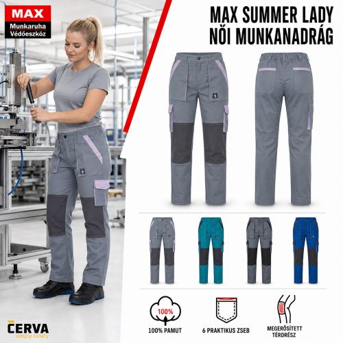 Cerva MAX SUMMER LADY - Relax szabású nadrág, térdvédő betét lehetőségével